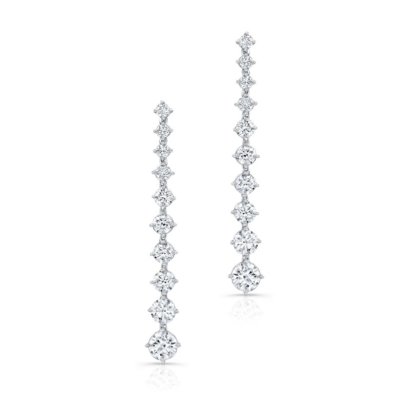 Hand Made 10-stone Diamond Earrings