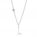 Original ALPHABET Necklace with Diamond in 18K White Gold