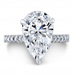 Pear Shaped Diamond Engagement Ring in Platinum