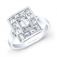 Multi-Baguette Diamond Ring in 14K White Gold