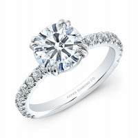 Round Brilliant Diamond Engagement Ring in Platinum