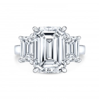 3-Stone Emerald Cut Diamond Ring